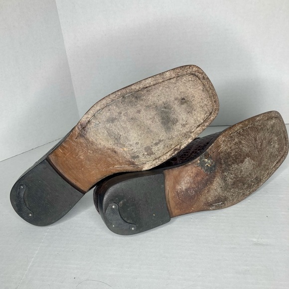 Mezlan Platinum Brown Genuine Crocodile Dress Shoe - Picture 9 of 9